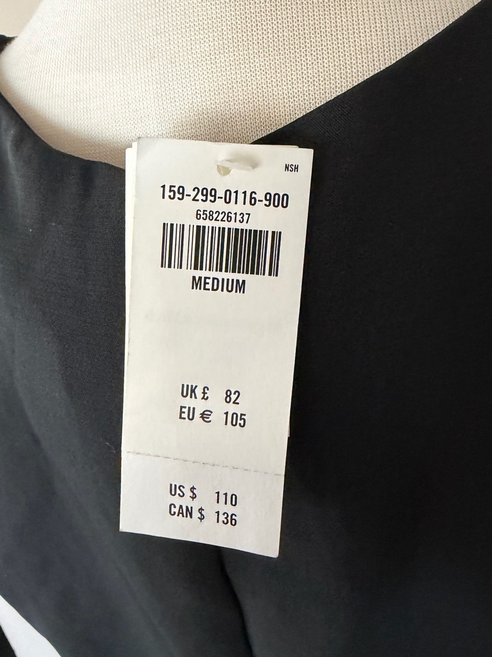 Abercrombie & Fitch Black Sleeveless Button-Front Midi Dress - Picture 3 of 3